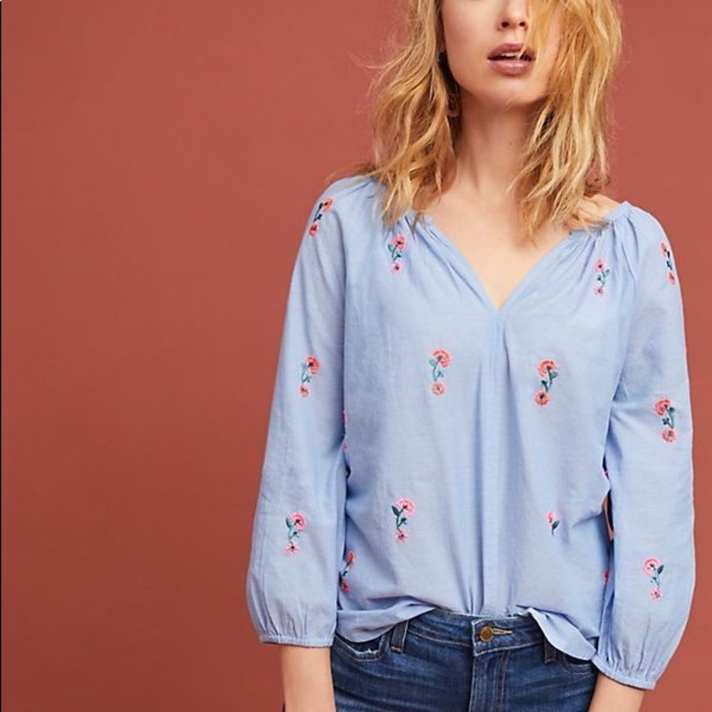 Anthropologie Martha peasant top, small